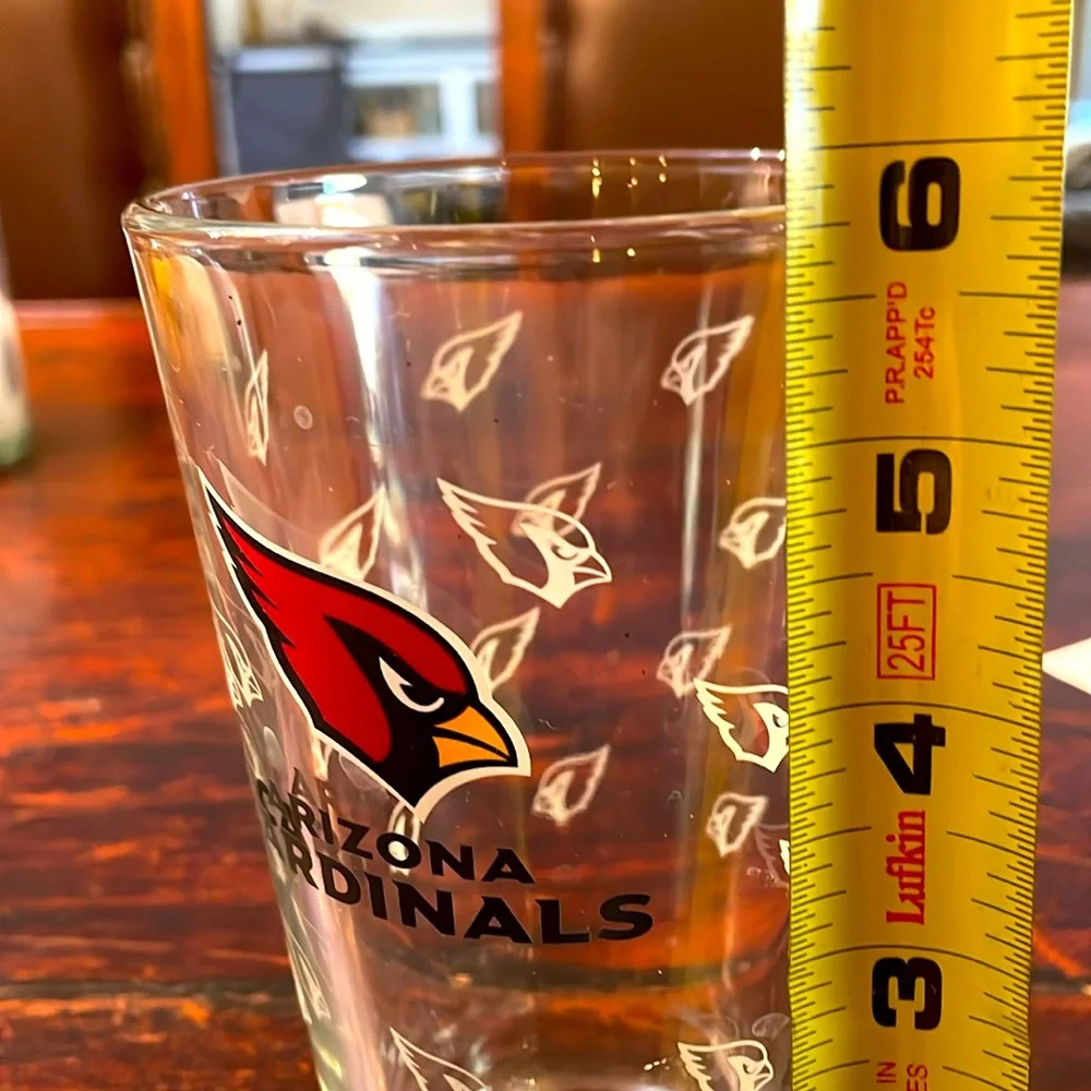 Set of 2 Arizona Cardinals Pint Glasses